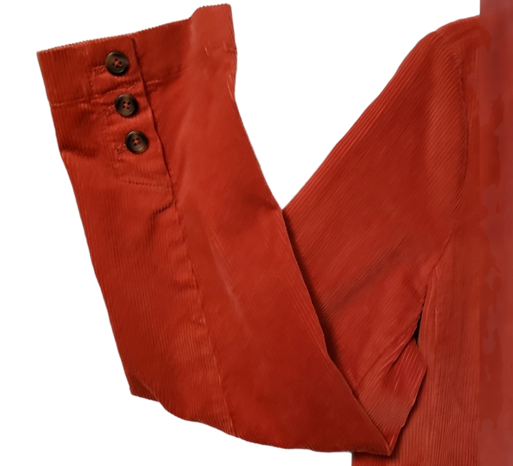Talbot sz 12 rust-color corduroy jacket features a three button front closure. - Picture 3 of 4